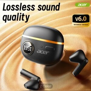 Acer Black and Gold Wireless Earbuds,OHR544